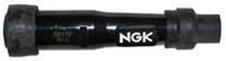 100627 - NGK SB05F Spark Plug Cap - Straight Black Plastic 14mm Plug. Nut End